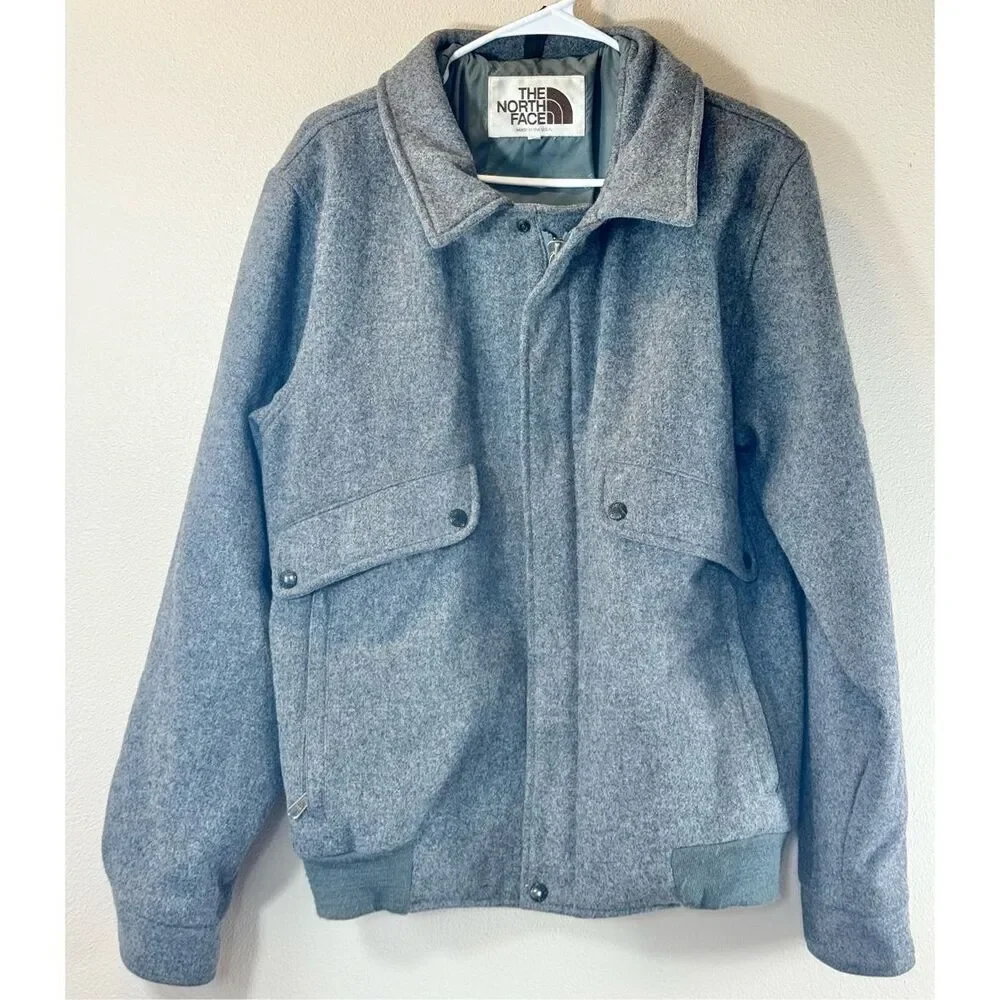 The North Face Rare 80's Vintage 100% Wool Lined Men's Button Front  Coat Large